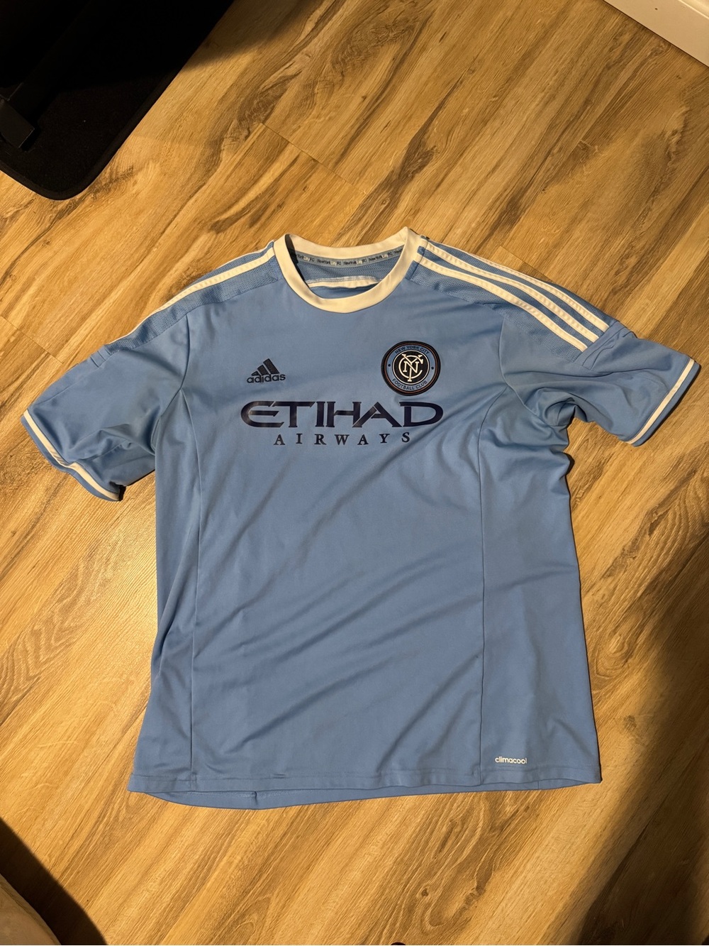 adidas Light Blue NYCFC Men’s Soccer Jersey with White Trim